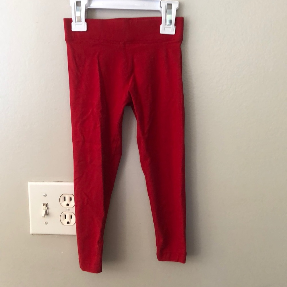 Toddler red leggings